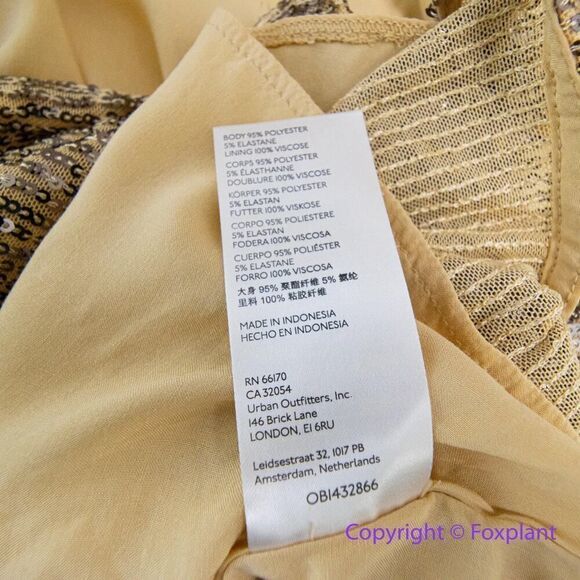 New!‎ Free People  Lost In Your Light Sequin Tie Front Women's Top, size XL - Picture 13 of 14